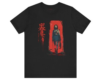 Shinju Lost City T-Shirt - Japanese Horror Unisex Tee, Japanese Anime Short Sleeve Shirt, Creepy Graphic T-Shirt, J-Horror