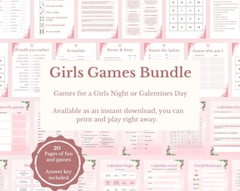 Girls Night Games, Slumber Party Games, Ladies Night Games, Girls Weekend Games, Galentines Day Games, Bridal Party Games, Adult Party Games