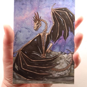 Skeletal Dragon Postcard/A6 Print image 3