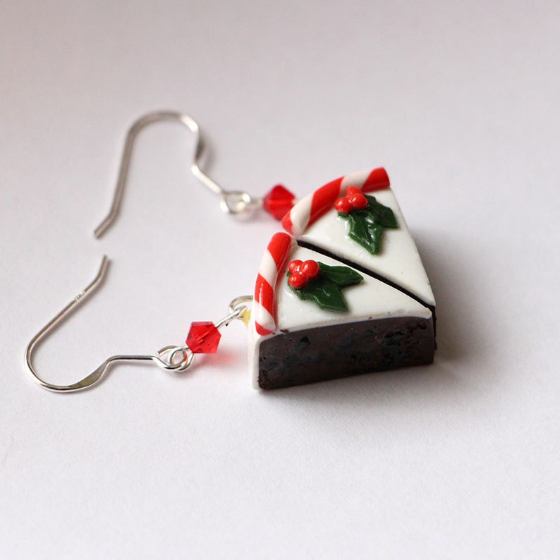 Sterling Silver Christmas Cake Earrings image 2