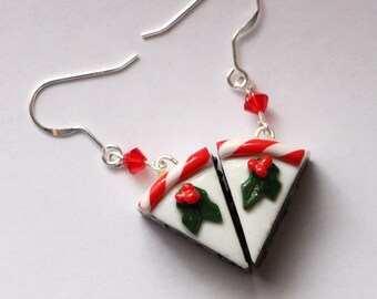 Sterling Silver Christmas Cake Earrings