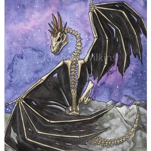 Skeletal Dragon Postcard/A6 Print image 2