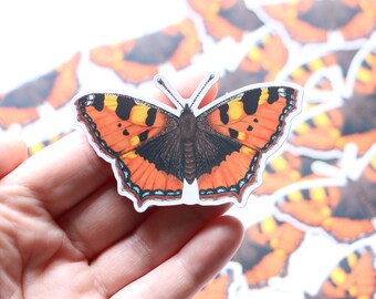 Small Tortoiseshell Butterfly Sticker