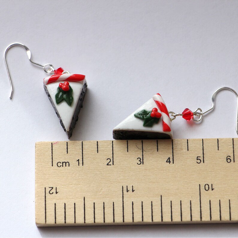 Sterling Silver Christmas Cake Earrings image 3