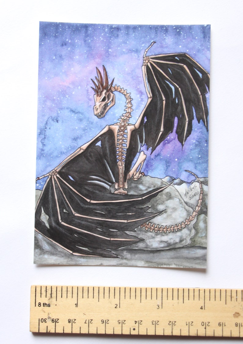 Skeletal Dragon Postcard/A6 Print image 5