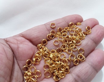 5mm Gold tone Split Rings, Split rings - 100pcs