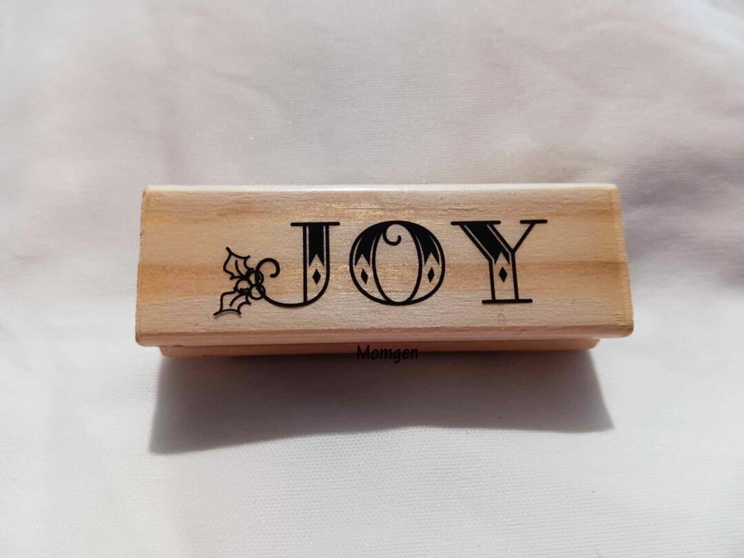 Joy Rubber Stamp Rubber Stamp Joy Stamps Christmas Stamps Etsy