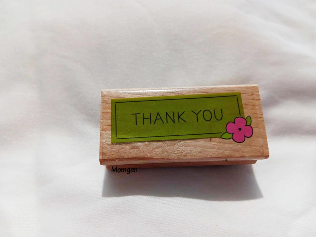 Thank You Rubber Stamp Rubber Stamp Thank You Stamps - Etsy