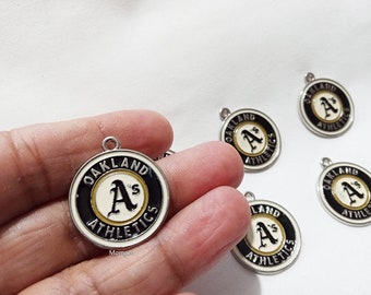 Oakland Athletics sports  Pendant Charm, Oakland Athletics Pendant Charm - 5pcs