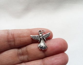 Silver Angel Charm, Angel charm, angel charm, angel 20mm - 3pcs