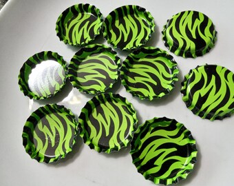 25pcs Zebra Bottle Caps, bottle caps, zebra caps, zebra bottle caps, caps