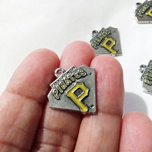 Pittsburgh Pirates sports Pendant Charm, Pittsburgh Pirates charm 5pcs image 1