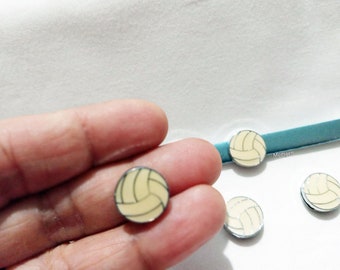 Volleyball Slider Charms, Slider charm, volleyball charm , fits 8mm wristband for bracelet  - 10pcs