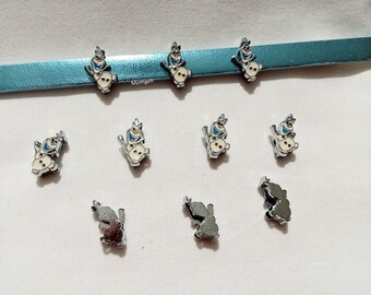 Cartoon Slider Charms, Slider charm, cartoon charm , fits 8mm wristband for bracelet  - 10pcs