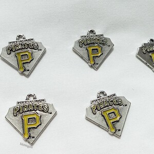 Pittsburgh Pirates sports Pendant Charm, Pittsburgh Pirates charm 5pcs image 3