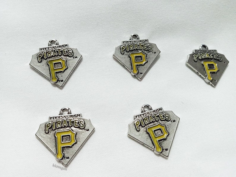 Pittsburgh Pirates sports Pendant Charm, Pittsburgh Pirates charm 5pcs image 3