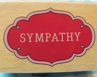 Pink Sympathy  Rubber Stamp, Rubber stamps, Sympathy Stamp