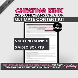 Onlyfans Cheating Kink Content Kit | Sexting Scripts, Video Scripts, Onlyfans 2025 Templates, Fansly, Adult Creators Bundles
