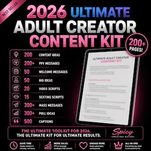 Kit de création de contenu OnlyFans | Messages, légendes et idées (téléchargement numérique)