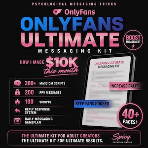 OnlyFans Messaging Scripts | Adult Creator DM Templates, PPV, Engagement Guide (PDF)