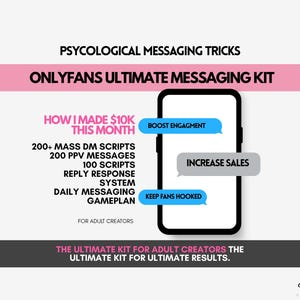 OnlyFans-berichtengids | Fansly, makers voor volwassenen: 500+ scripts, PPV, DM-sjablonen, trucs om abonnees betrokken te houden (pdf)