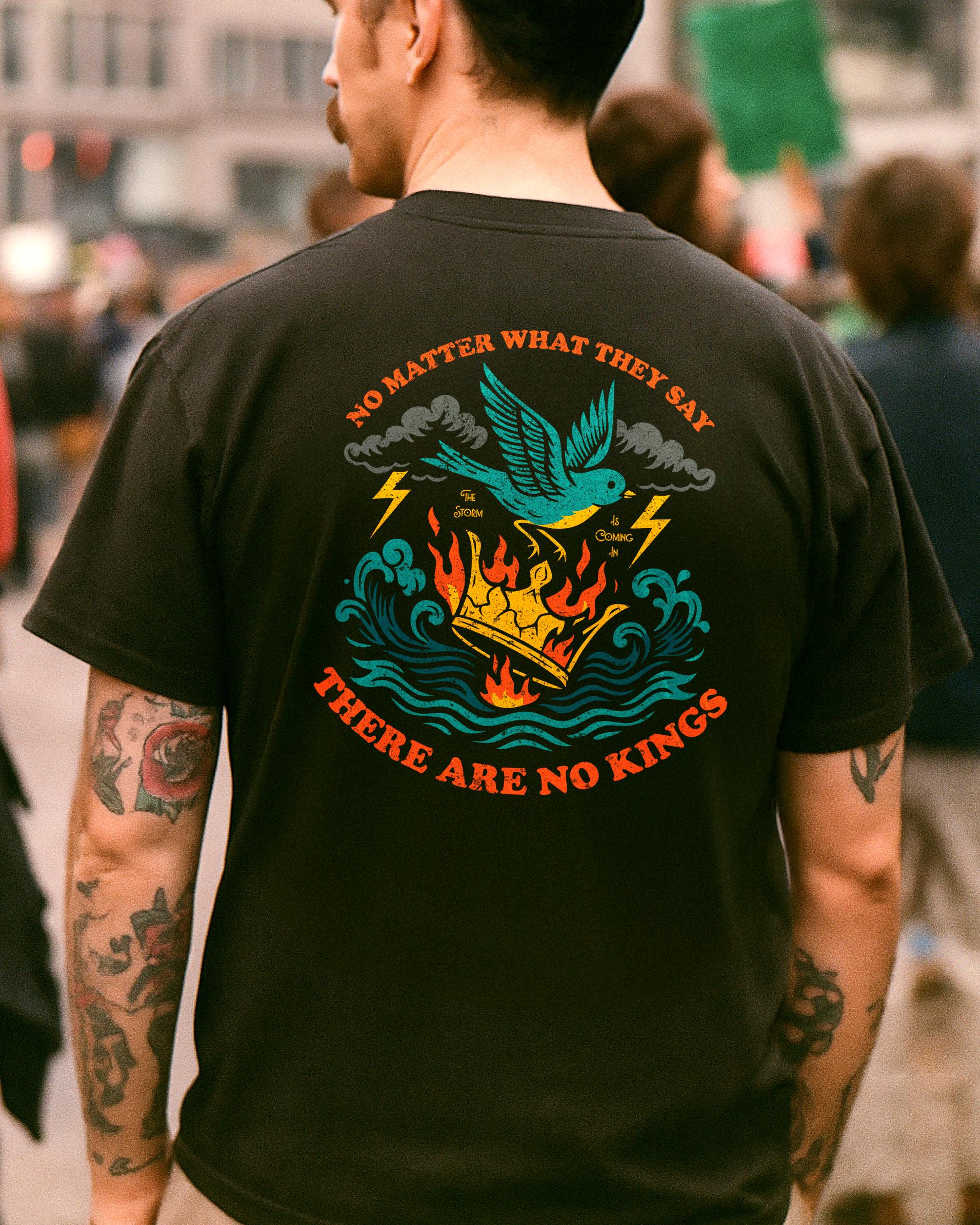 No Kings Shirt – Comfort Colors 1717 Punk Graphic Tee, Anti Tyrant