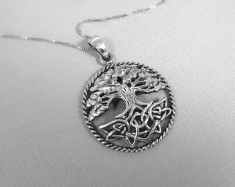 Tree of Life Necklace, Gift for Grandmother, Silver Tree of Life Necklace, Grandmother Gift Christmas, Gift for Grandma, Gift For Mom