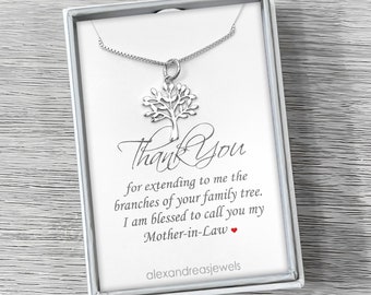 Mother's Day Gift, Tree of Life Necklace, Sterling Silver Tree of Life Necklace, Gift for Mom, Mother in Law Birthday Gift Necklace