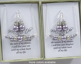 Swarovski Light Purple Jewelry Set, Mother of the Bride Jewelry Set, Stepmother Gift Jewelry, Mother of the Groom Gift, Mother in Law Gift