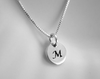 Initial Necklace, Personalized Necklace, Sterling Silver Necklace, Monogram Necklace, Bridesmaid Necklace, Bridesmaids Gift, Letter Necklace