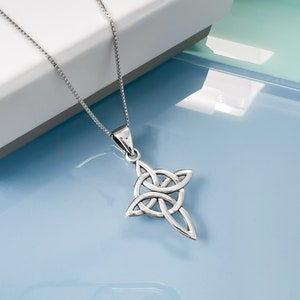 925 Sterling Silver Celtic Cross Pendant Necklace, Irish Cross Necklace, Celtic Jewelry, Mom Birthday Gift, Grandmother Christmas Gift