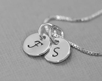 Initial Necklace Sterling Silver, Gift for Her, Gift for Mom, Gift for Wife, Valentines Gift for Her, Best Friend Gift Christmas