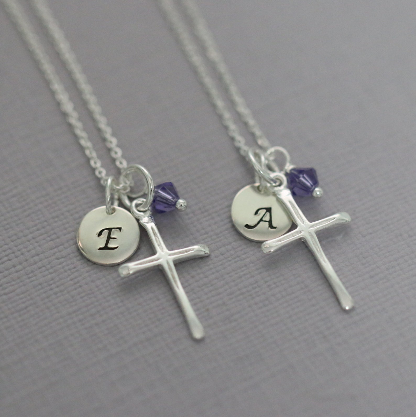 Sterling Silver Cross Necklace Tiny Cross Necklace Etsy