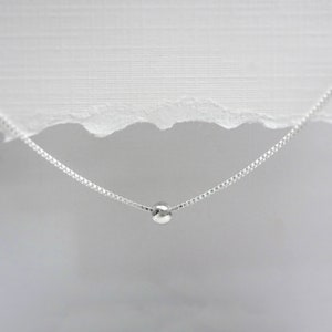 Dainty Necklace, Delicate Necklace, Layering Necklace, Sterling Silver Necklace, Dot Necklace, Tiny Dot Necklace, Gift for Her, Wife Gift