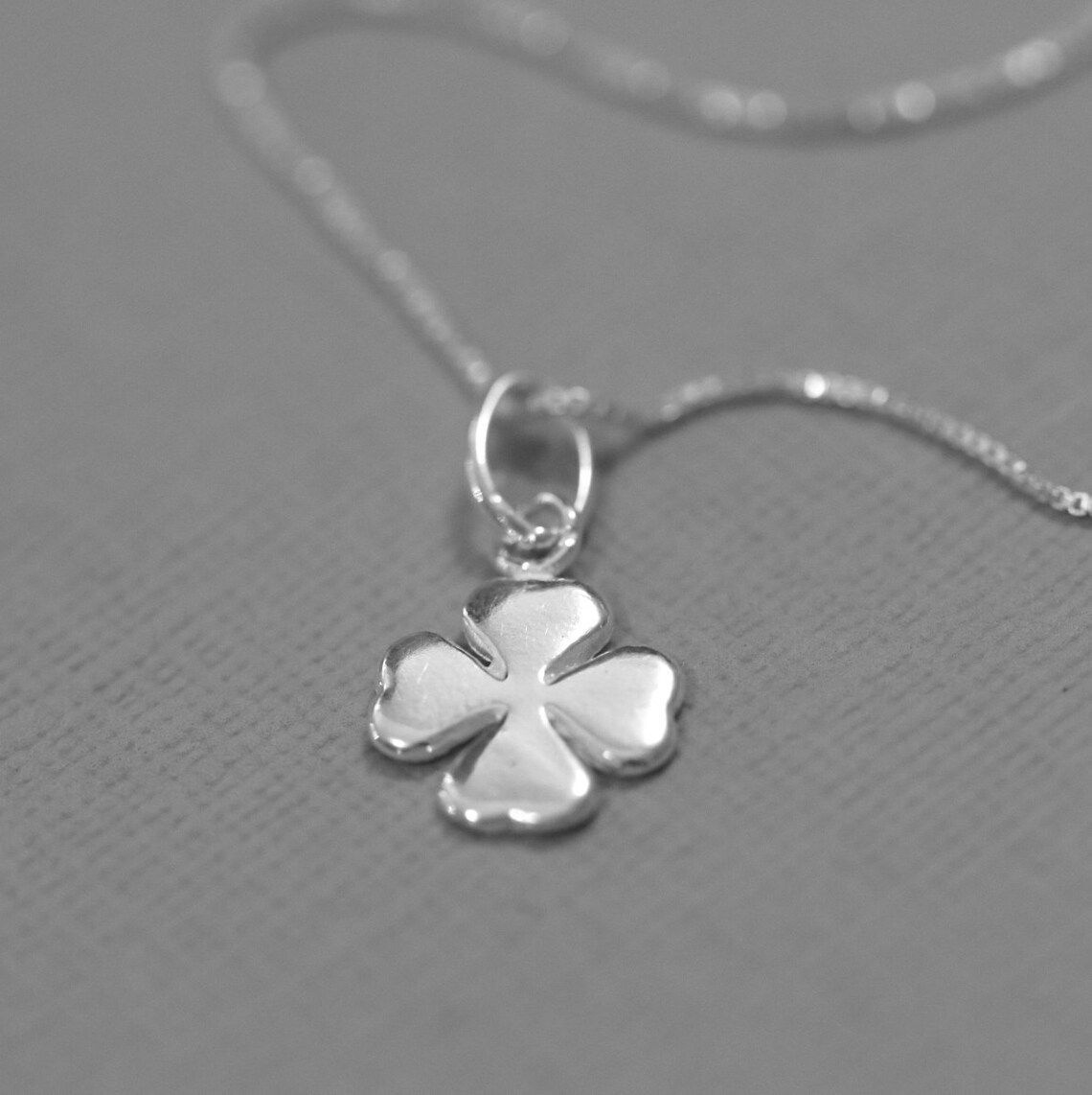 Sterling Silver Fourleaf Clover Necklace Sterling Silver Etsy