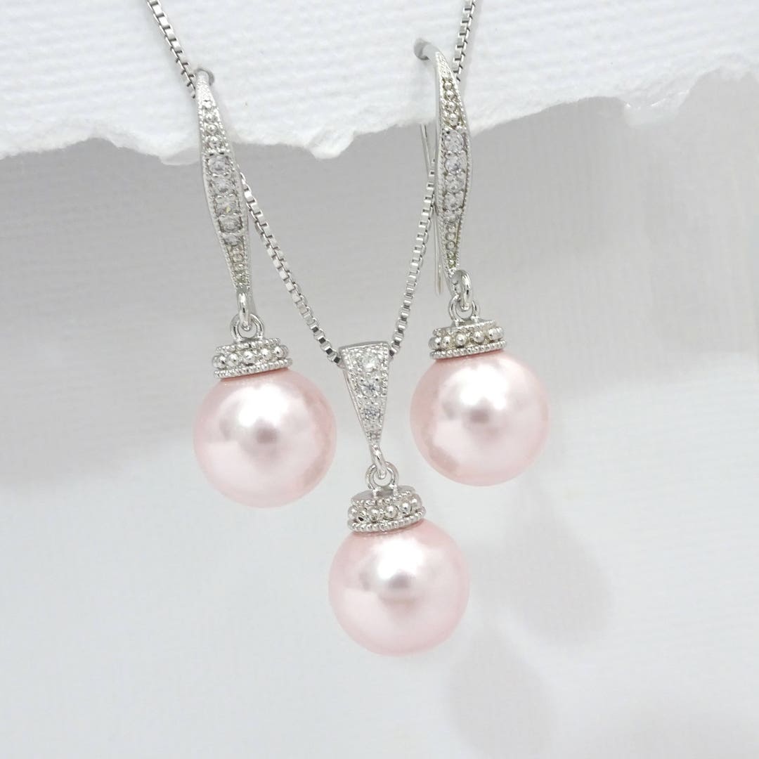 Blush Pink Jewelry Light Pink Jewelry Light Pink Wedding Etsy