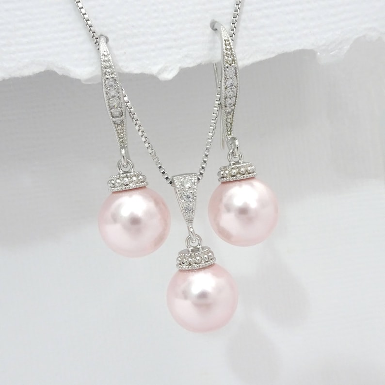 Blush Pink Jewelry Light Pink Jewelry Light Pink Wedding Etsy