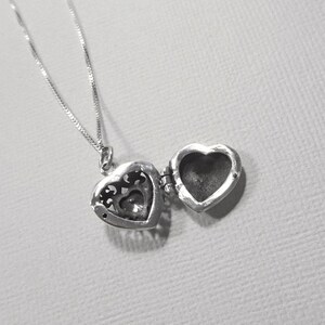 Sterling Silver Heart Locket Sterling Silver and CZ Heart - Etsy