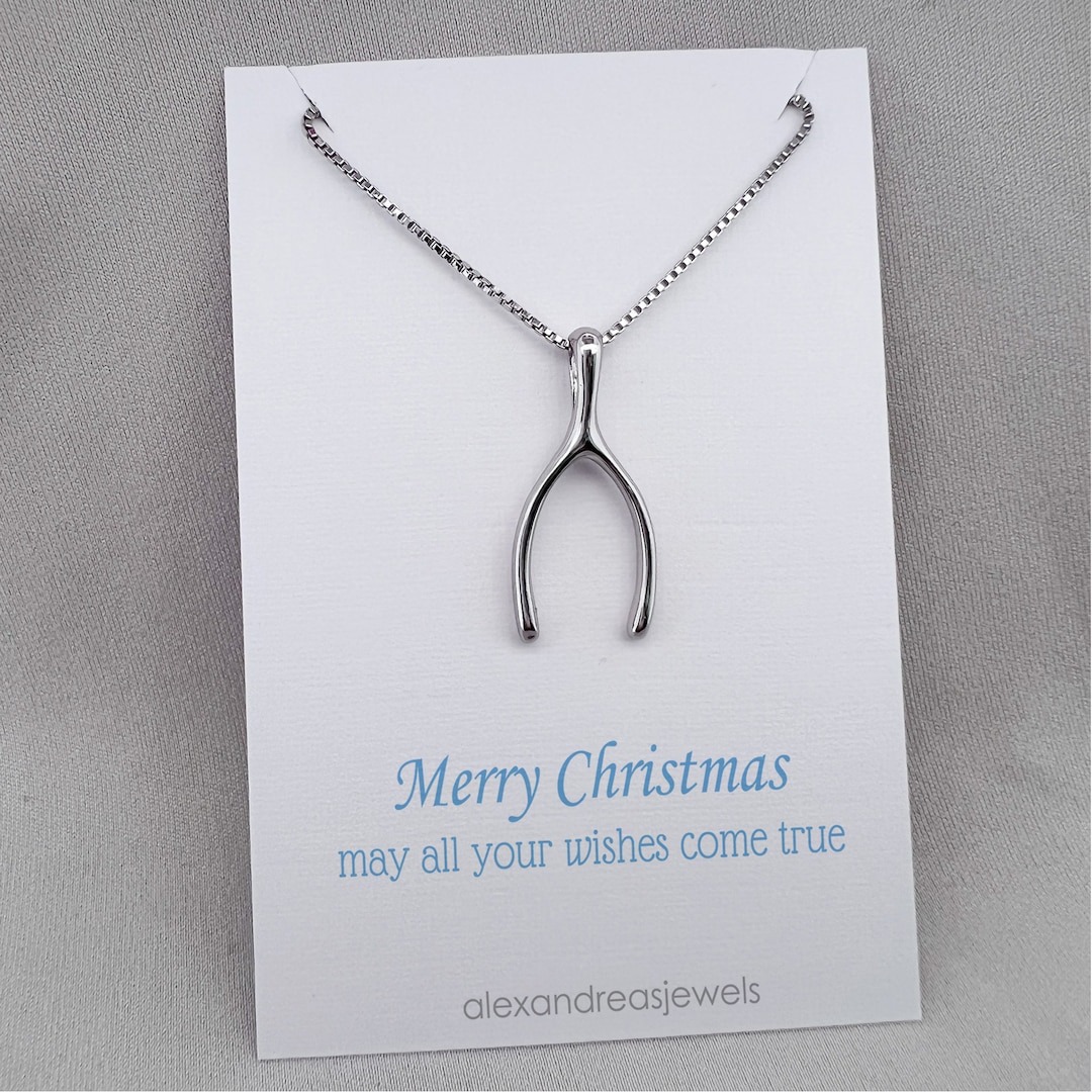 Wishbone Necklace Sterling Silver Wishbone Necklace Etsy