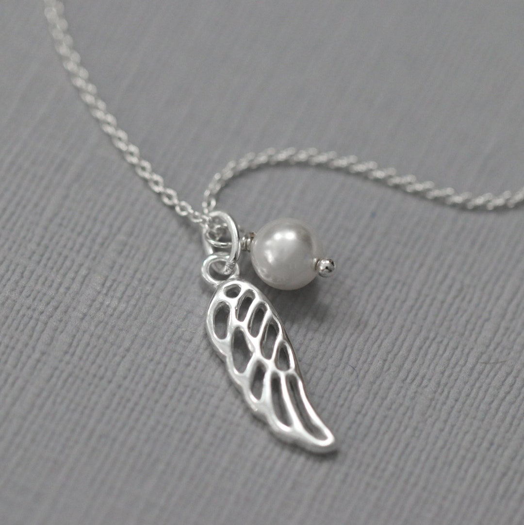 Collier Aile D'ange En Argent 925 Rhodié Ref. 41878