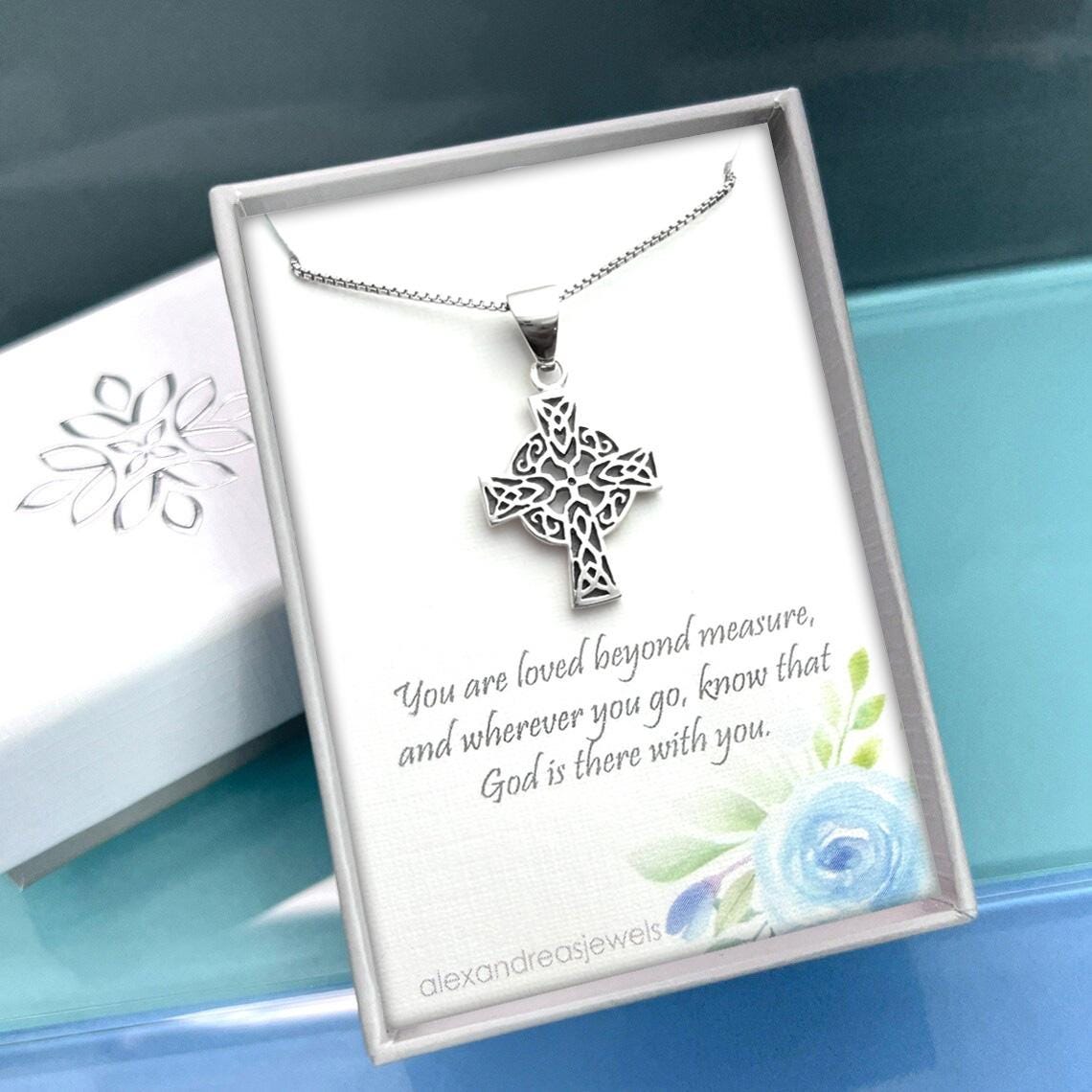 Celtic Cross Pendant - Open Celtic Loop – Celtic Design Scotland Celtic Cross Pendant - Open Celtic Loop – Celtic Design Scotland