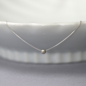 Tiny Dot Necklace, Sterling Silver Necklace, Minimalist Necklace, Everyday Necklace, Casual Necklace, Layering Necklace, Gift for Her
