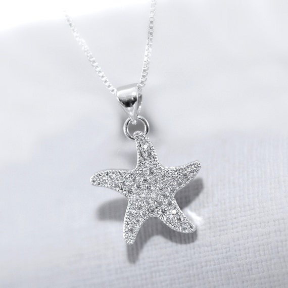 7 silver starfish necklace in starfish sets as letter starfish bridesmaid set of 10 necklace as starfish wedding set with i couldnt say i do
