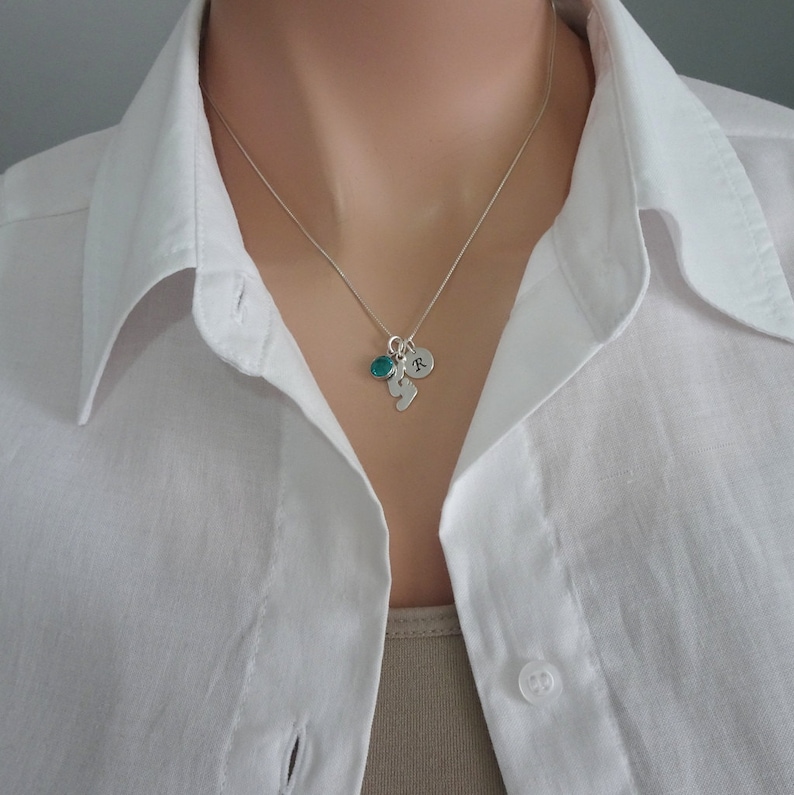 New Mom Necklace Sterling Silver Baby Shower Necklace With Etsy