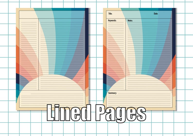 Colourful Cornell Notes Paper Printable, Cornell Method Student Note ...