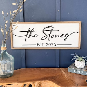 Personalized Wooden Sign | Last Name Sign | Family Name & Established ...