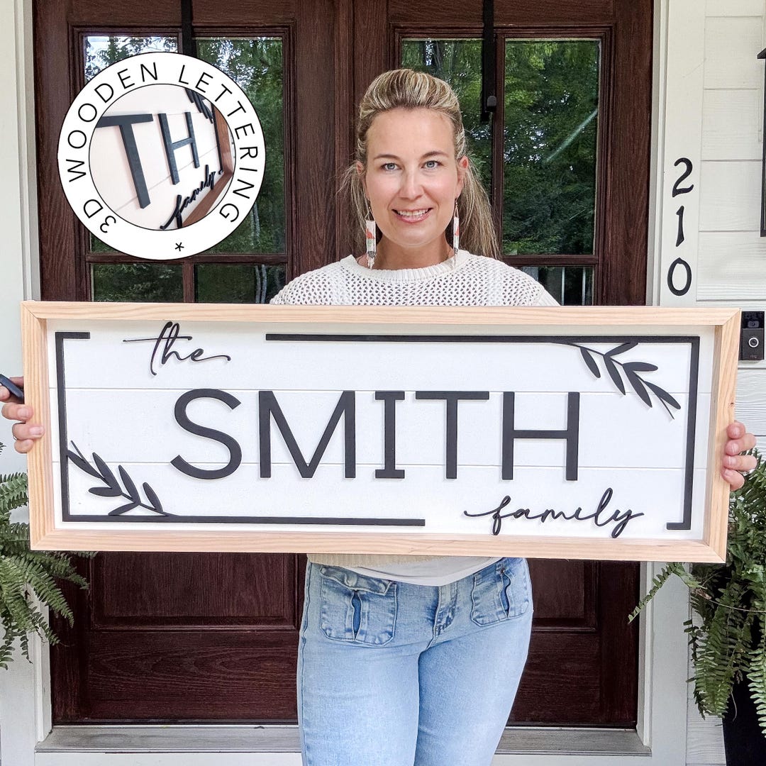 Family Name Sign | Personalized Wooden Sign | Family Name Wooden Sign ...