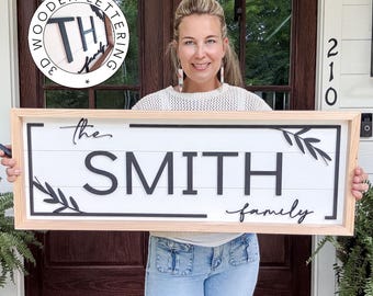 Family Name Sign | Personalized Wooden Sign | Family Name Wooden Sign | Wedding Gift