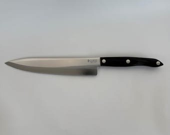 Vintage CUTCO 1725 KK French Chef Knife 9.25" Brown Swirl Handle USA