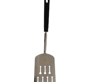 Ekco USA Slotted Spatula Turner Stainless Steel Black Handle Vintage